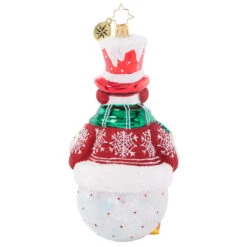 Christopher Radko Christmas Joy Snowman Glass Christmas Ornament 1021489 5 Christopher Radko Christmas Joy Snowman Glass Christmas Ornament 1021489 -The Jolly Christmas Shop 1021489.BACK 14423.1676576828