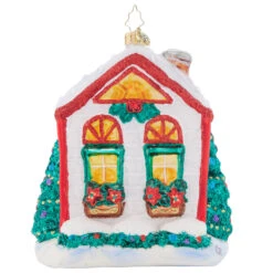 Christopher Radko Santa's Holiday Home Glass Christmas Ornament 1021674 -The Jolly Christmas Shop 1021674.BACK 48678.1677003554
