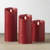 Liown 3.5" X 5", 7", Or 9" Moving Flame Burgundy Red-Cinnamon Scented Pillar Battery Candle -The Jolly Christmas Shop 14330 14416 17811 44537.1691594407