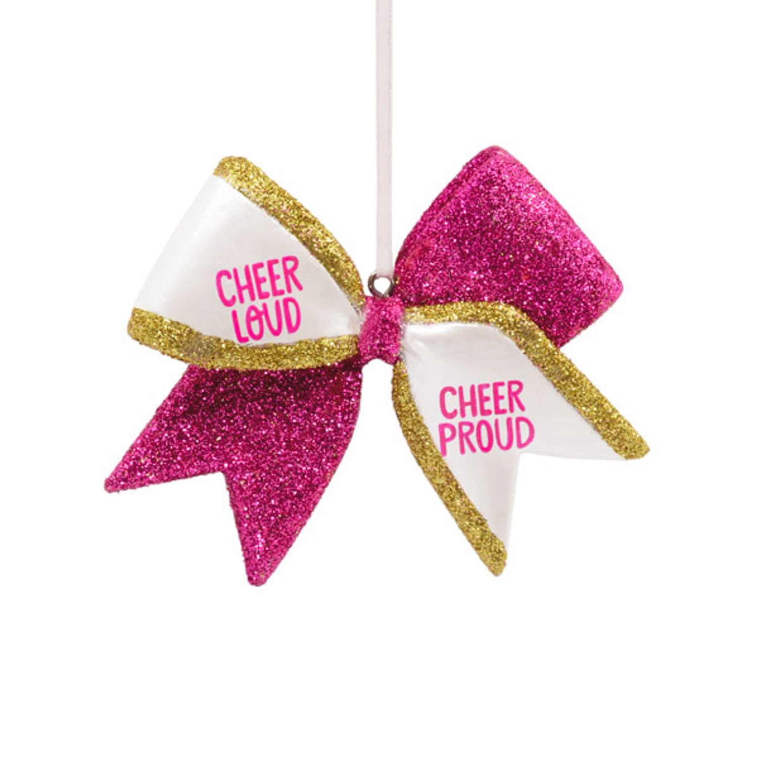 Hallmark 2.5" Cheerleading Hair Bow Christmas Ornament 1HGO2186 3 Hallmark 2.5" Cheerleading Hair Bow Christmas Ornament 1HGO2186