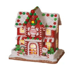 9" Battery Operated Lighted Clay Dough Gingerbread Christmas House 2659510 -The Jolly Christmas Shop 2659510b 78934.1651681193