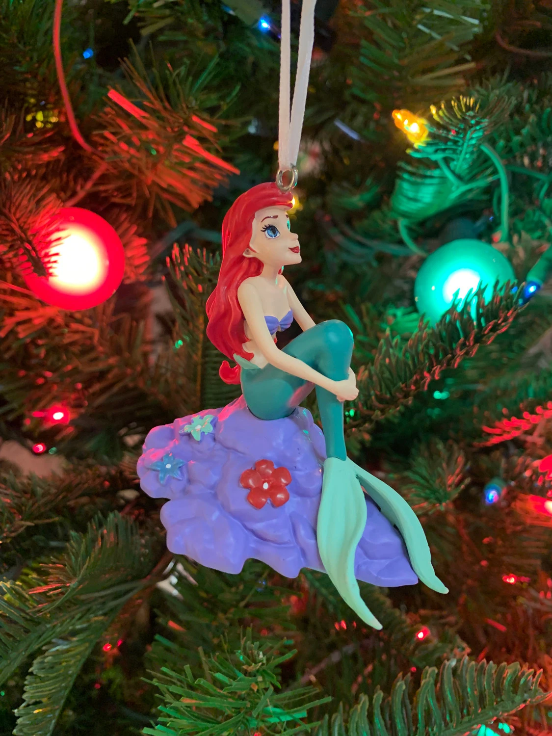 Hallmark Disney Princess Ariel On Rock Christmas Ornament 3HCM0810 3 Hallmark Disney Princess Ariel On Rock Christmas Ornament 3HCM0810
