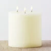 Uyuni 6" X 7" Large Ivory Triflame Candle 4034551 -The Jolly Christmas Shop 4034551 1 19907.1691608475