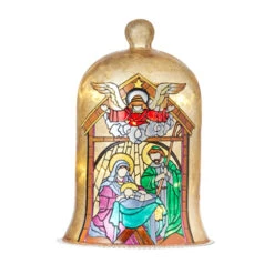 Raz 9" Holy Family Faux Stained Glass Lighted Cloche Christmas Decoration 4116345 5 Raz 9" Holy Family Faux Stained Glass Lighted Cloche Christmas Decoration 4116345 -The Jolly Christmas Shop 4116345 1 69548.1647449074