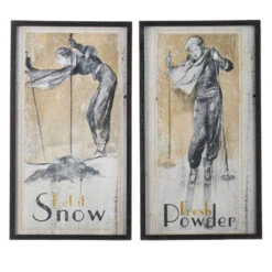 Raz 28" Vintage Ski Framed Wooden Christmas Wall Art 4144581 -The Jolly Christmas Shop 4144581 26374.1647458140