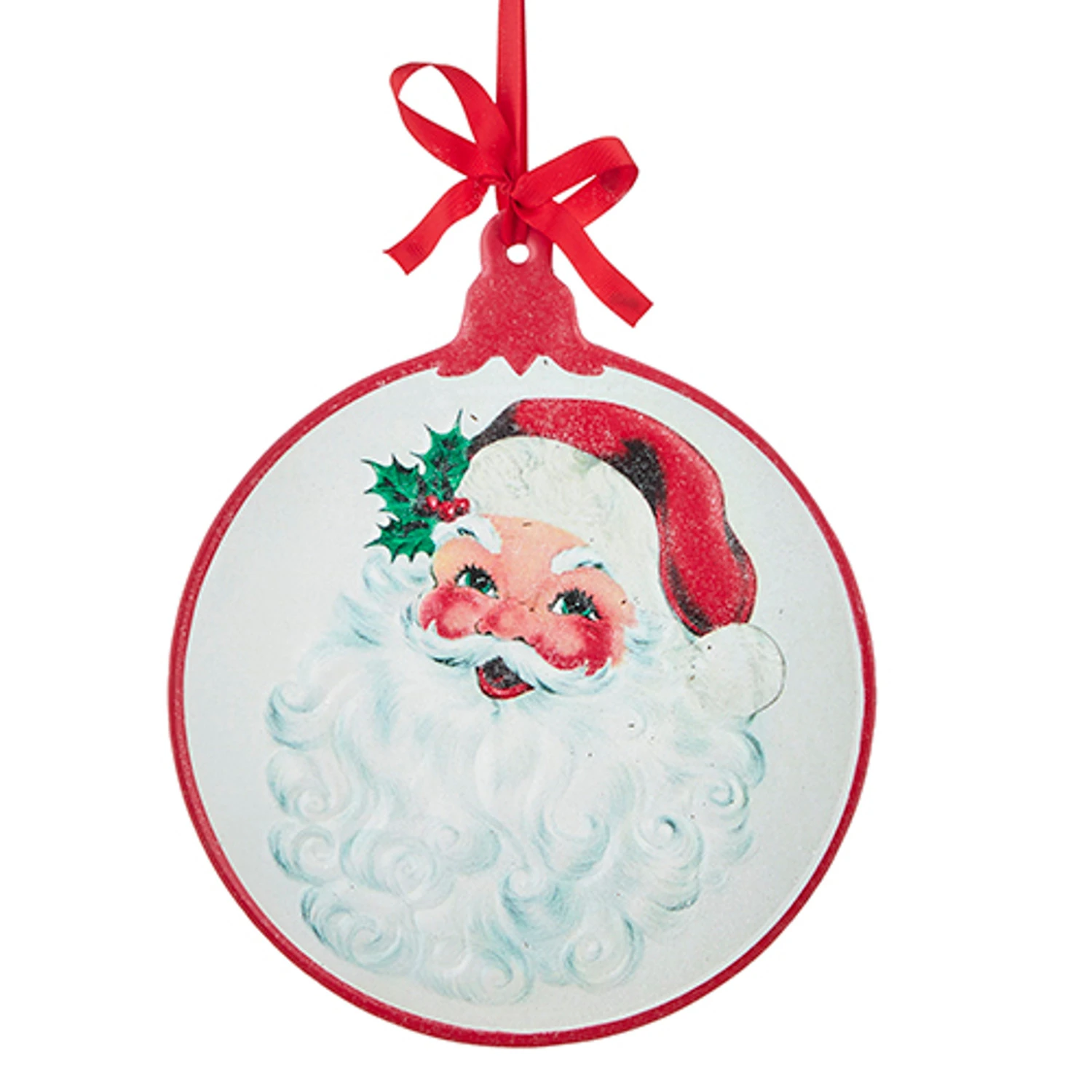 Raz 11.25" Santa Embossed Metal Wall Christmas Ornament 4221322 3 Raz 11.25" Santa Embossed Metal Wall Christmas Ornament 4221322