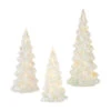 Raz Set Of 3 White Iridescent Lighted Tree Glass Christmas Decoration 4222934 -The Jolly Christmas Shop 4222934 21468.1657829419