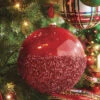 Raz 6" Half Glittered Red Glass Ball Christmas Ornament 4224608 1 Raz 6" Half Glittered Red Glass Ball Christmas Ornament 4224608 -The Jolly Christmas Shop 4224608 46564.1649774485