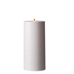 Uyuni 3" X 5" Or 7"Flat Top Moving Flame White Outdoor Pillar Battery Candle -The Jolly Christmas Shop 4234504 75546.1686836812