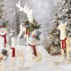 Raz White Flocked Tinsel Lighted Deer Indoor Outdoor Christmas Decoration -The Jolly Christmas Shop 4255814 edit 00066.1657917640