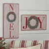 Raz Red And White Striped Joy Or Noel Metal Framed Christmas Sign -The Jolly Christmas Shop 4259015 4259016 48324.1657917777