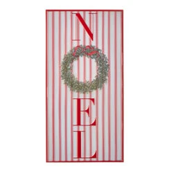 Raz Red And White Striped Joy Or Noel Metal Framed Christmas Sign -The Jolly Christmas Shop 4259016 30970.1657917819
