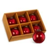 Raz 3.5" Box Of 5 Red Crackle Glass Christmas Ornament 4300714 1 Raz 3.5" Box Of 5 Red Crackle Glass Christmas Ornament 4300714 -The Jolly Christmas Shop 4300714 45270.1680798830