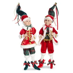 Raz 16" Red And Plaid Posable Christmas Elf Figure 4302355 -The Jolly Christmas Shop 4302355 87533.1689789845