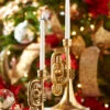 Raz Gold Horn Taper Christmas Candle Holders Set Of 2 4310185 -The Jolly Christmas Shop 4310185 2 30517.1687886188