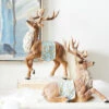 Raz 14" Deer With Blue Saddle Blanket Set Of 2 4312143 -The Jolly Christmas Shop 4312143 edit 30323.1689796674