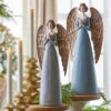 Raz 15.75" Or 17.75" Blue Santos Angel Christmas Figure -The Jolly Christmas Shop 4312153 4312154 66283.1689796888