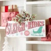 Raz 28"Sleigh Rides Christmas Wall Sign 4312375 -The Jolly Christmas Shop 4312375 edit 30227.1682441043