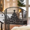 Raz 48" Merry Christmas Fireplace Screen Christmas Decoration 4317034 2 Raz 48" Merry Christmas Fireplace Screen Christmas Decoration 4317034 -The Jolly Christmas Shop 4317034 edit 65070.1690752827