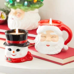 Raz Santa Or Snowman Battery Operated Candle Christmas Decoration