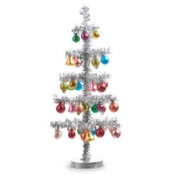Raz 14" Or 19.5" Vintage Tinsel Tree With Ornaments Christmas Decoration -The Jolly Christmas Shop 4319197 16501.1683641295