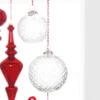 Raz 4" Or 5" Clear Diamond Cut Ball Glass Christmas Ornament -The Jolly Christmas Shop 4319529 4319530 03606.1683658004