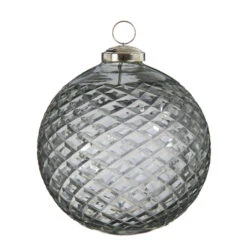 Raz 4" Or 5" Clear Diamond Cut Ball Glass Christmas Ornament -The Jolly Christmas Shop 4319530 10923.1683658010