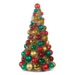 Raz 10", 13", Or 15.5" Red, Green And Gold Ball Ornament Christmas Tree -The Jolly Christmas Shop 4320000 47354.1683663107