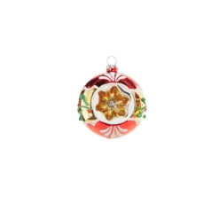 Raz 3" Red And Gold Vintage Glass Christmas Ornament 4320019 -The Jolly Christmas Shop 4320019a 02675.1683667676