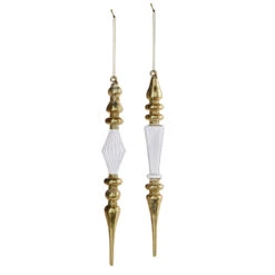 Raz 11" Gold And Clear Finial Glass Christmas Ornament 4320868 7 Raz 11" Gold And Clear Finial Glass Christmas Ornament 4320868 -The Jolly Christmas Shop 4320868 47229.1683808858