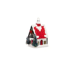 Raz 4" Chalet Cabin Glass Christmas Ornament 4320942 9 Raz 4" Chalet Cabin Glass Christmas Ornament 4320942 -The Jolly Christmas Shop 4320942b 98927.1683836646