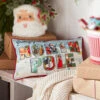 Raz 18" Vintage Postcard Lumbar Christmas Pillow 4321332 -The Jolly Christmas Shop 4321332 edit 72664.1684160113