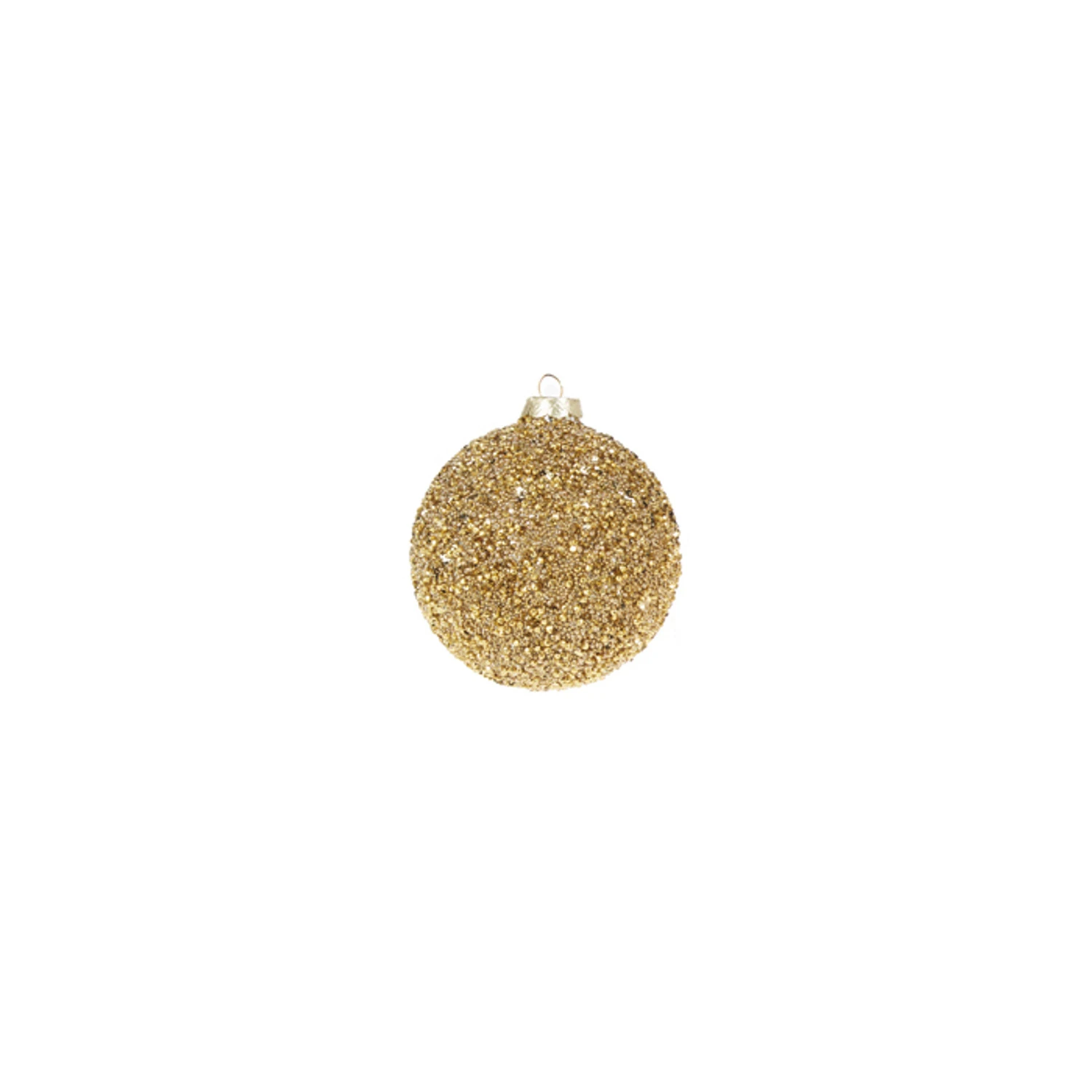 Raz 4" Gold Beaded Glass Christmas Ornament 4322807 5 Raz 4" Gold Beaded Glass Christmas Ornament 4322807 - Image 3