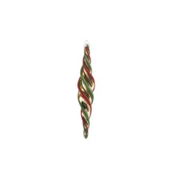 Raz 9.5" Multicolor Swirl Glass Christmas Ornament 4322847 -The Jolly Christmas Shop 4322847b 59863.1684252208