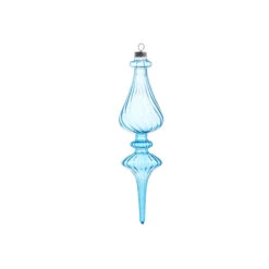 Raz 9.5" Light Blue Blown Glass Finial Christmas Ornament 4322925 9 Raz 9.5" Light Blue Blown Glass Finial Christmas Ornament 4322925 -The Jolly Christmas Shop 4322925b 13553.1684433788