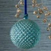 Raz 6" Cerulean Blue Quilted Ball Glass Christmas Ornament 4322938 2 Raz 6" Cerulean Blue Quilted Ball Glass Christmas Ornament 4322938 -The Jolly Christmas Shop 4322938 82197.1684443274