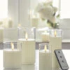 Uyuni Moving Flame Clear Glass Ivory Pillar Battery Candle -The Jolly Christmas Shop 4324002 4324018 4324003 4324019 4324020 1 12565.1691673410