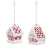 Raz 3.5" Peppermint Gingerbread House Glass Christmas Ornament 4324507 -The Jolly Christmas Shop 4324507 52209.1690839440