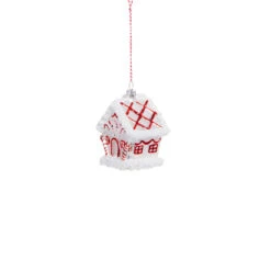 Raz 3.5" Peppermint Gingerbread House Glass Christmas Ornament 4324507 -The Jolly Christmas Shop 4324507a 81862.1684776902
