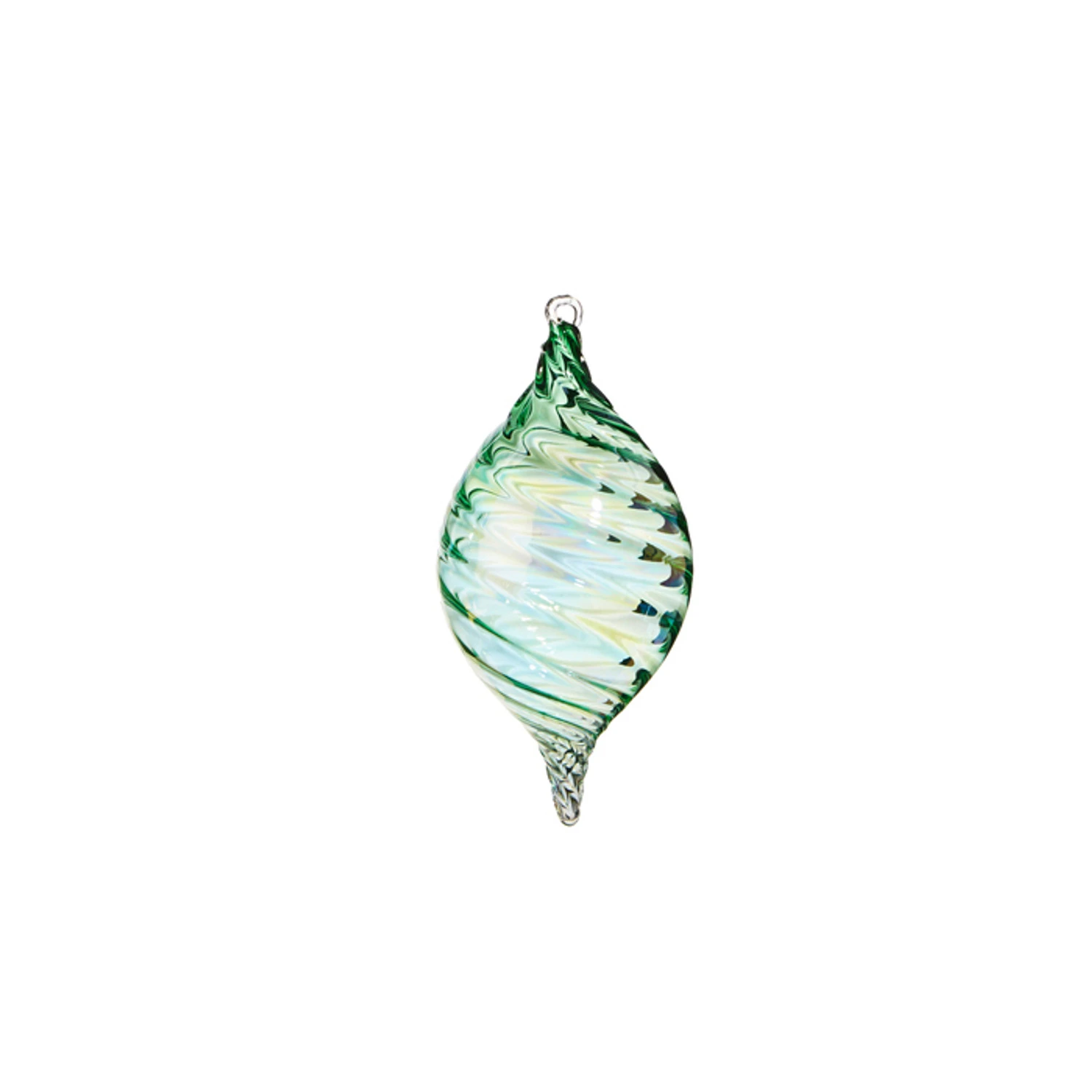 Raz 5" Green Blown Glass Christmas Ornament 4324513 6 Raz 5" Green Blown Glass Christmas Ornament 4324513 - Image 4