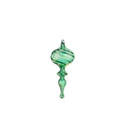 Raz 9" Green Blown Finial Glass Christmas Ornament 4324515 -The Jolly Christmas Shop 4324515a 63891.1684786438