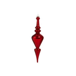 Raz 12" Large Red Textured Glass Final Christmas Ornament 4324537 -The Jolly Christmas Shop 4324537a 50128.1689693587