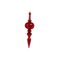 Raz 12" Large Red Textured Glass Final Christmas Ornament 4324537 -The Jolly Christmas Shop 4324537b 10457.1689693591