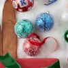 Raz 4" Green, Blue Or Red Iced Ball Glass Christmas Ornament 4324542 -The Jolly Christmas Shop 4324542 edit 89209.1690916861