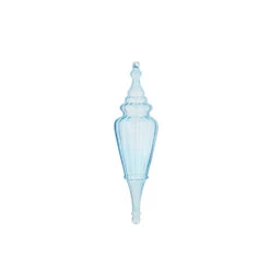 Raz 15.5" Large Light Blue Finial Glass Christmas Ornament 4324620 -The Jolly Christmas Shop 4324620a 18892.1684960120