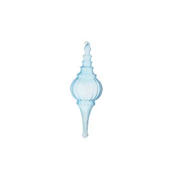 Raz 15.5" Large Light Blue Finial Glass Christmas Ornament 4324620 -The Jolly Christmas Shop 4324620b 37601.1684960123