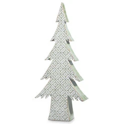 Raz 16.25" Or 22" Large Green And White Distressed Embossed Christmas Tree Decoration -The Jolly Christmas Shop 4325929 94267.1690923689