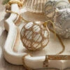 Raz 4" Ivory Jeweled Velvet Ball Christmas Ornament 4327300 -The Jolly Christmas Shop 4327300 EDIT 13501.1690923853