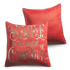 Raz 18" Red Believe Christmas Pillow 4327709 5 Raz 18" Red Believe Christmas Pillow 4327709 -The Jolly Christmas Shop 4327709 1 15789.1690924707