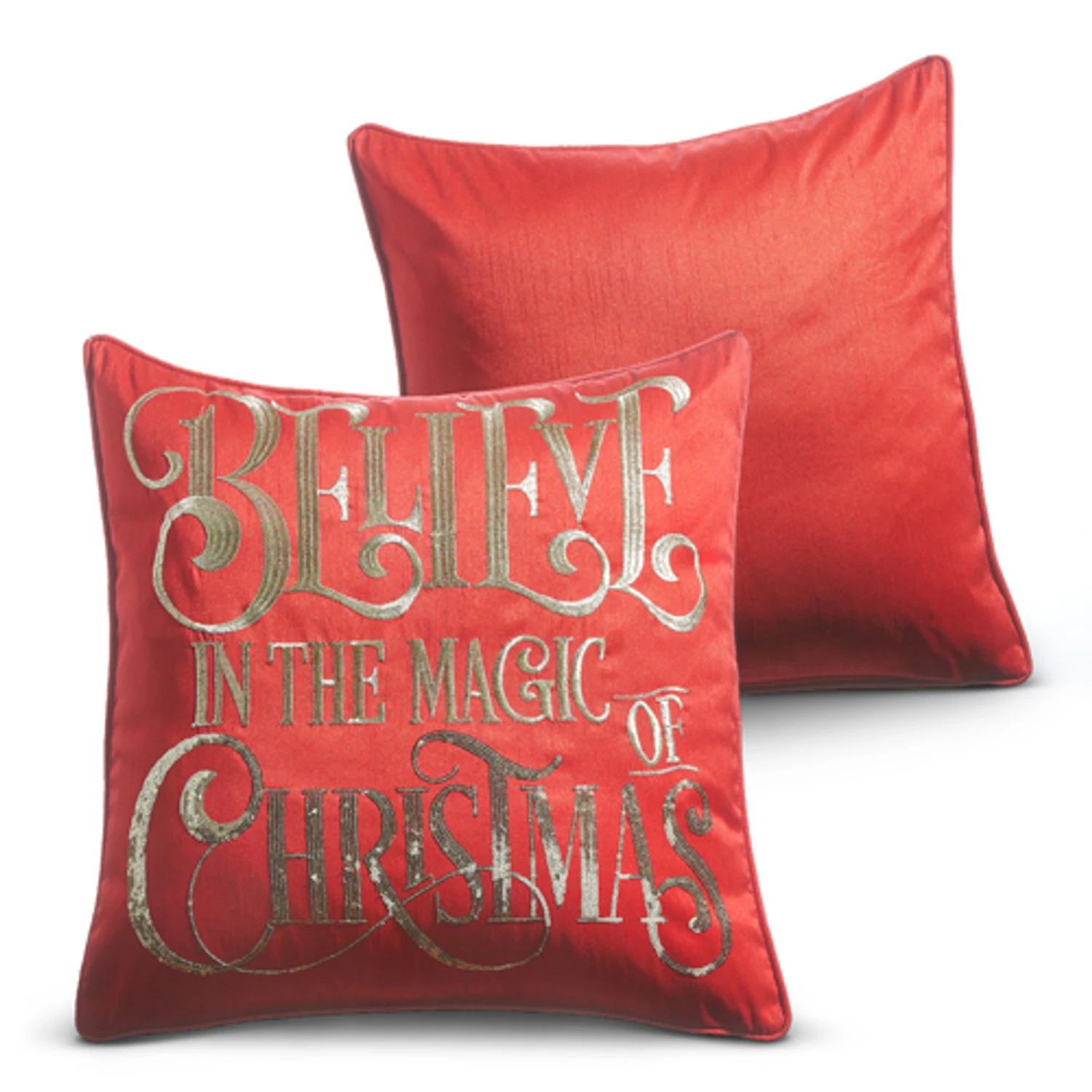 Raz 18" Red Believe Christmas Pillow 4327709 4 Raz 18" Red Believe Christmas Pillow 4327709 - Image 2